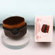 Pinceau fond de teint White Whale - Noir + Brun semi-transparent - Double poils bruns + emballage boîte couleur 
