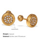 Boucles d'oreilles à tige en or et diamants blancs Image4