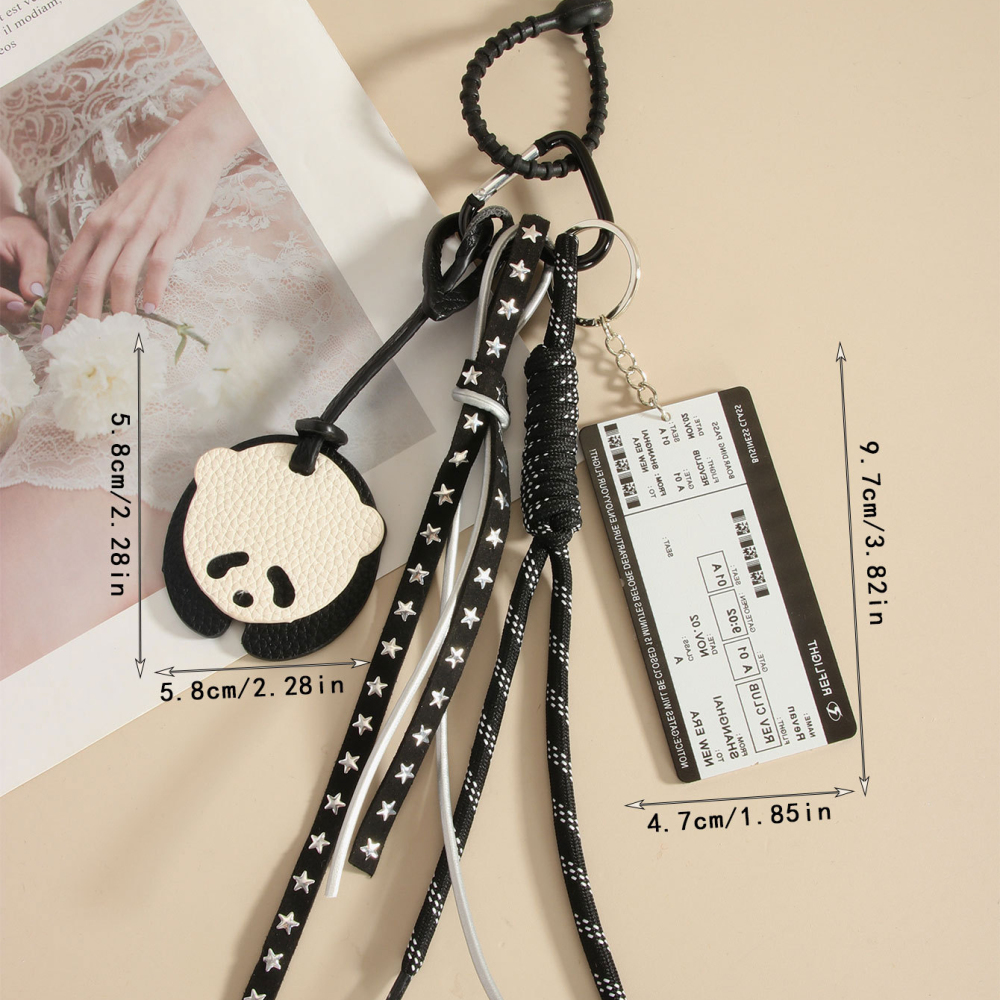Accessoires De Sac Pour Femme En Pu En Forme De Panda De Style Rétro Image2
