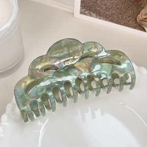 1 Paire De Pinces À Cheveux En Pvc De Couleur Unie Pour Femmes, Série Simple Et Décontractée h5