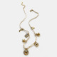 Collier multi-pendentifs blanc en forme de goutte d'huile 