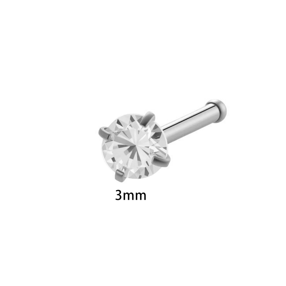 Piercing De Nez Pour Femme En Forme De Cœur, En Acier Inoxydable Étanche, Couleur Or Et Zircon (1 Pièce). Image2