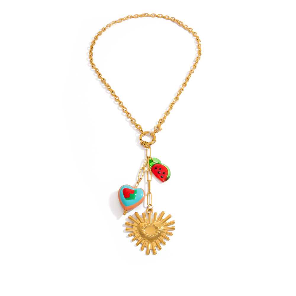 Colliers Pendentifs Pour Femmes En Acier Inoxydable Étanche, Collection Daily Plant De Luxe