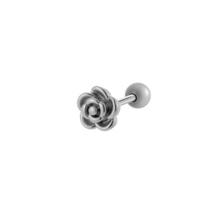 Boucle D'Oreille Piercing Simple En Acier Inoxydable Étanche Couleur Or Avec Zircon (1 Pièce) h5