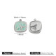 Queue de poisson verte carrée en acier Image7