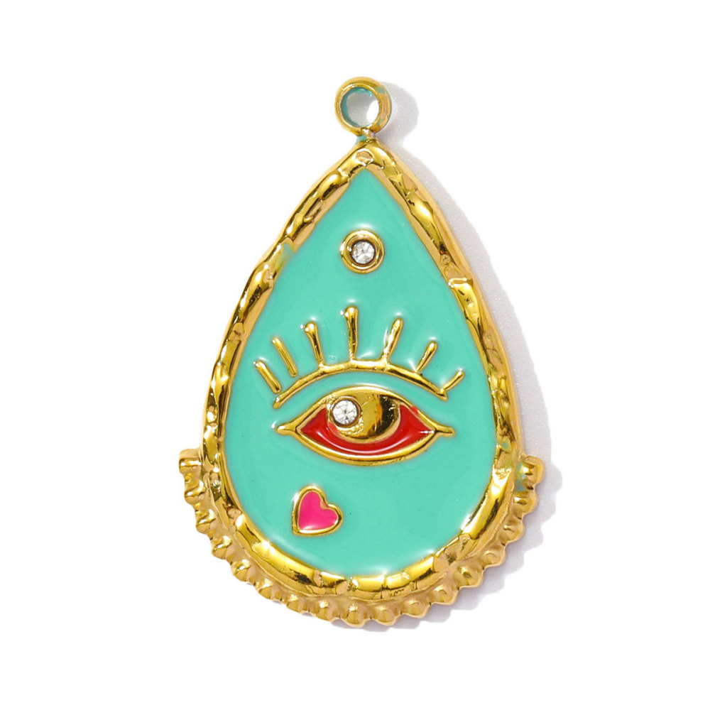 Pendentif Femme Simple, En Acier Inoxydable, Couleur Or, Étanche, À Faire Soi-Même (1 Pièce) 