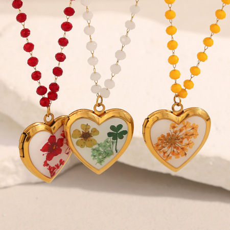 Colliers pendentifs pour femmes en acier inoxydable étanche, légers et luxueux, en forme de cœur