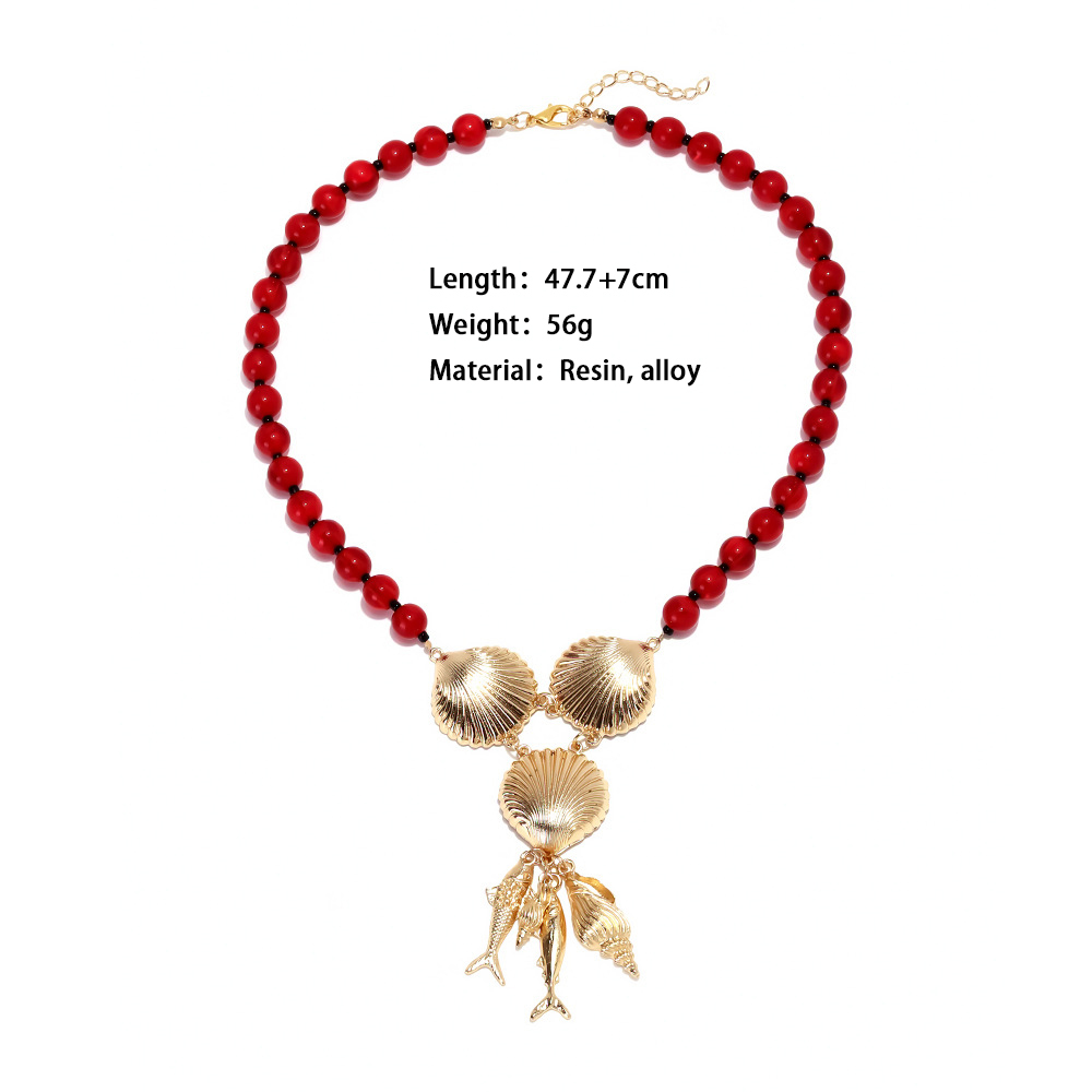 Collier De Perles En Alliage De Poisson 1 Pièce
