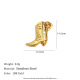 Pendentif botte de cowboy - Or Image8