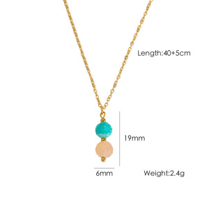 Colliers Pendentifs Élégants En Acier Inoxydable Pour Femmes, Série Simple h5 