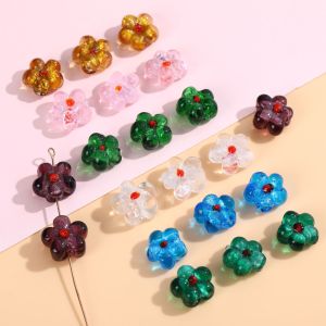 1 Pièce De Perles De Verre À Motif De Fleurs Douces, Série Simple h5 Image3