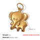 Pendentif double face creux en or Image4