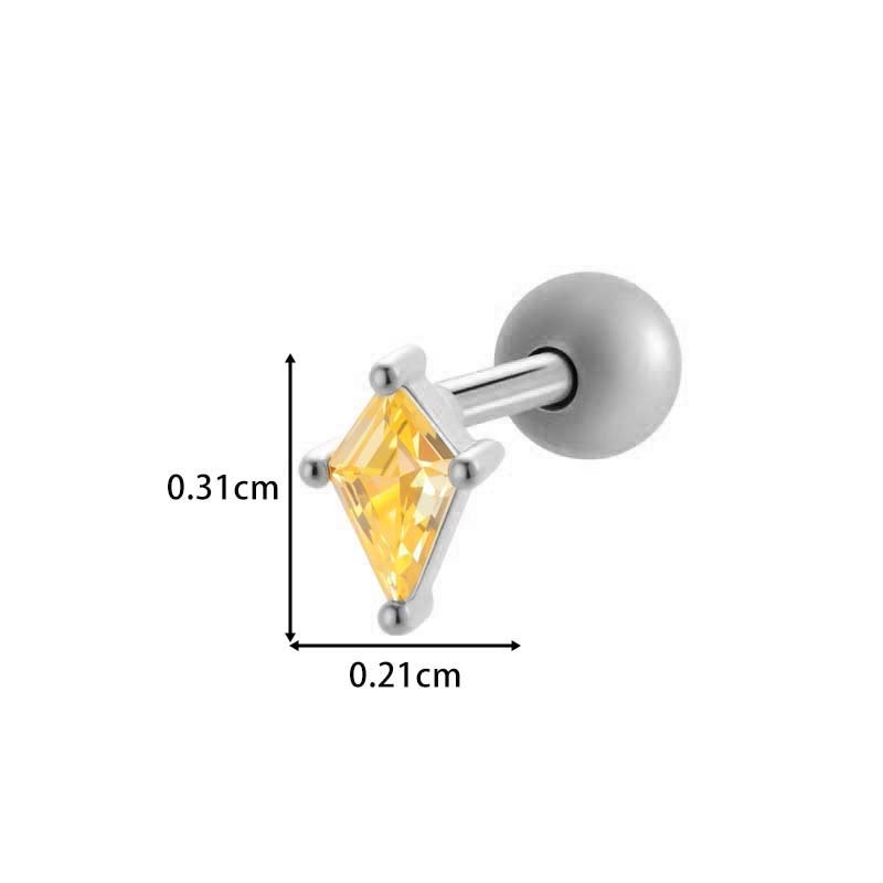 Boucles D'Oreilles Piercing En Forme De Cœur Pour Femme, Couleur Cuivre Et Or, Zircone Image2