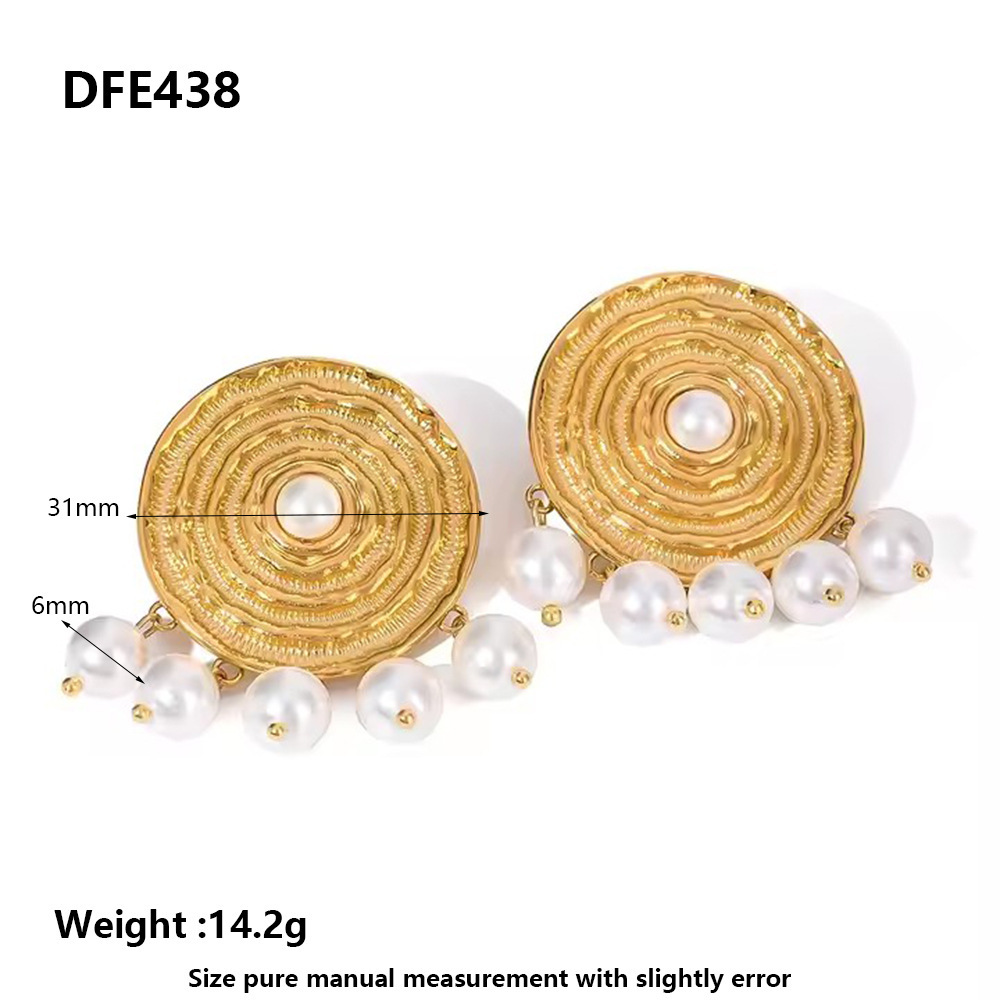 Boucles D'Oreilles Pendantes Pour Femmes, Style Rétro, À Pompons, En Acier Inoxydable Étanche, Collection Luxious.