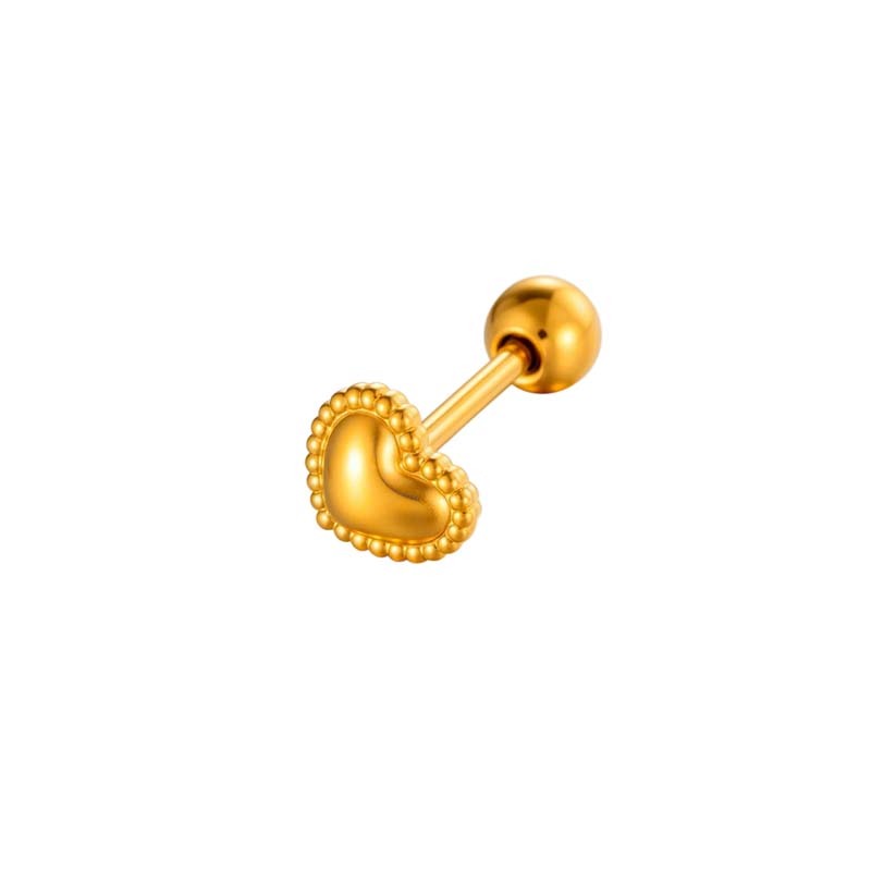 Boucle D'Oreille Piercing En Acier Inoxydable Étanche Couleur Or (1 Pièce) 
