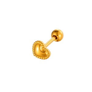 Boucle D'Oreille Piercing En Acier Inoxydable Étanche Couleur Or (1 Pièce) h5 