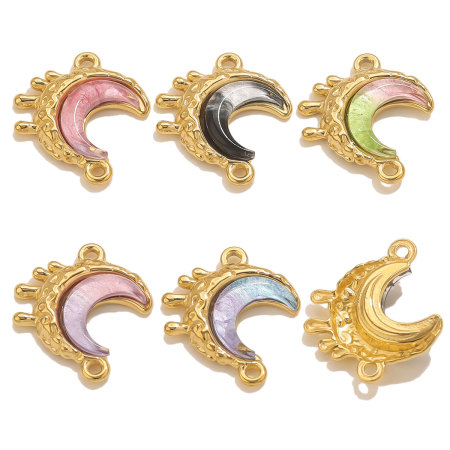 Pendentif lune en acier inoxydable étanche pour femme (1 pièce) 2