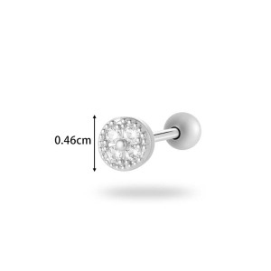 Boucles D'Oreilles Piercing En Zircon Couleur Cuivre Or 1 Pièce h5 Image2