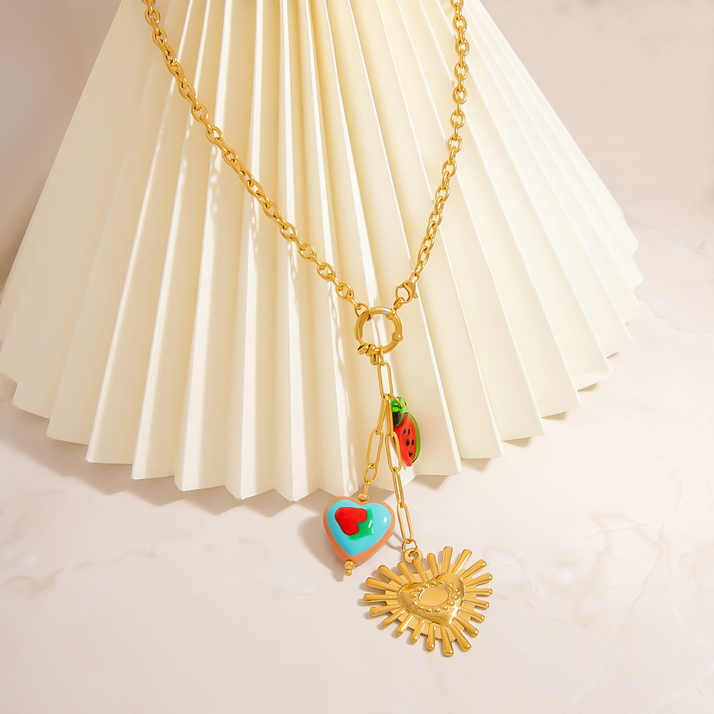 Colliers Pendentifs Pour Femmes En Acier Inoxydable Étanche, Collection Daily Plant De Luxe Image4
