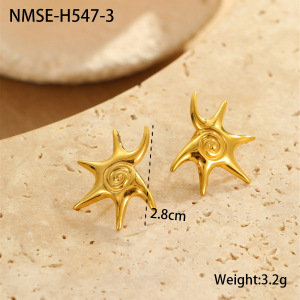 Boucles D'Oreilles Puces Pour Femmes, Motif Dessin Animé Romantique, En Acier Inoxydable, Étanches, Couleur Or h5
