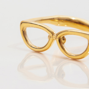 Lunettes De Style Personnalisées, Forme Originale, En Acier Inoxydable Étanche, Couleur Or, Bagues Tendance h5 Image6