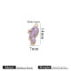 Petit pendentif doré double face dégoulinant d'huile - hippocampe violet Image76