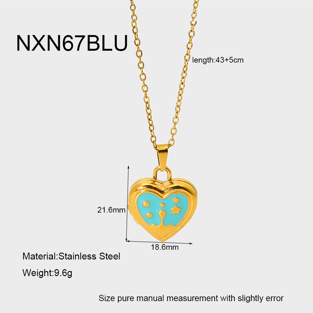Colliers Pendentifs Pour Femmes En Acier Inoxydable Doré, Motif Cœur 