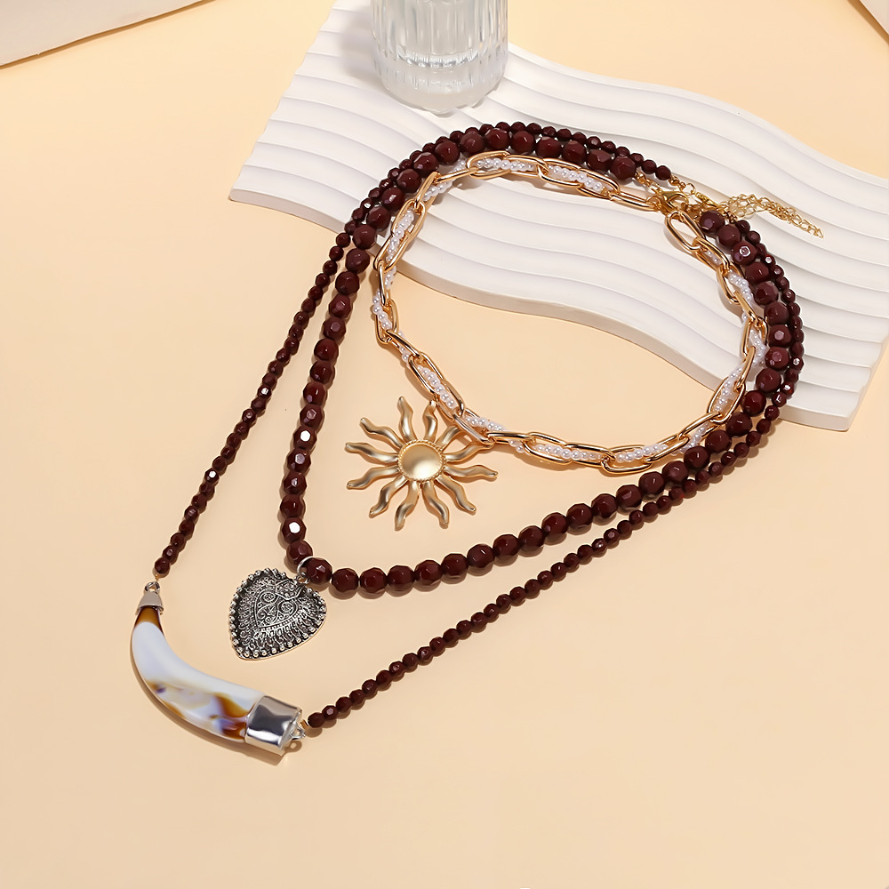 1 Ensemble De Collier De Perles Tendance Image4