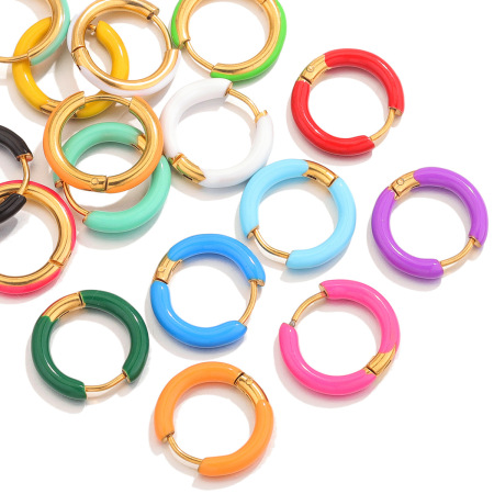 Maillons et connecteurs en acier inoxydable de couleur unie, série Simple à faire soi-même