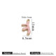 Pendentif goutte d'huile double face en or - bois de cerf rose Image69