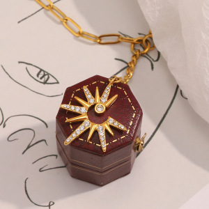 Colliers Pendentifs Pour Femmes En Acier Inoxydable Étanche, Collection Light Luxury h5 Image2