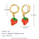 Boucles d'oreilles pendantes en forme de goutte d'huile de fruits d'été - Or - 6 Image6