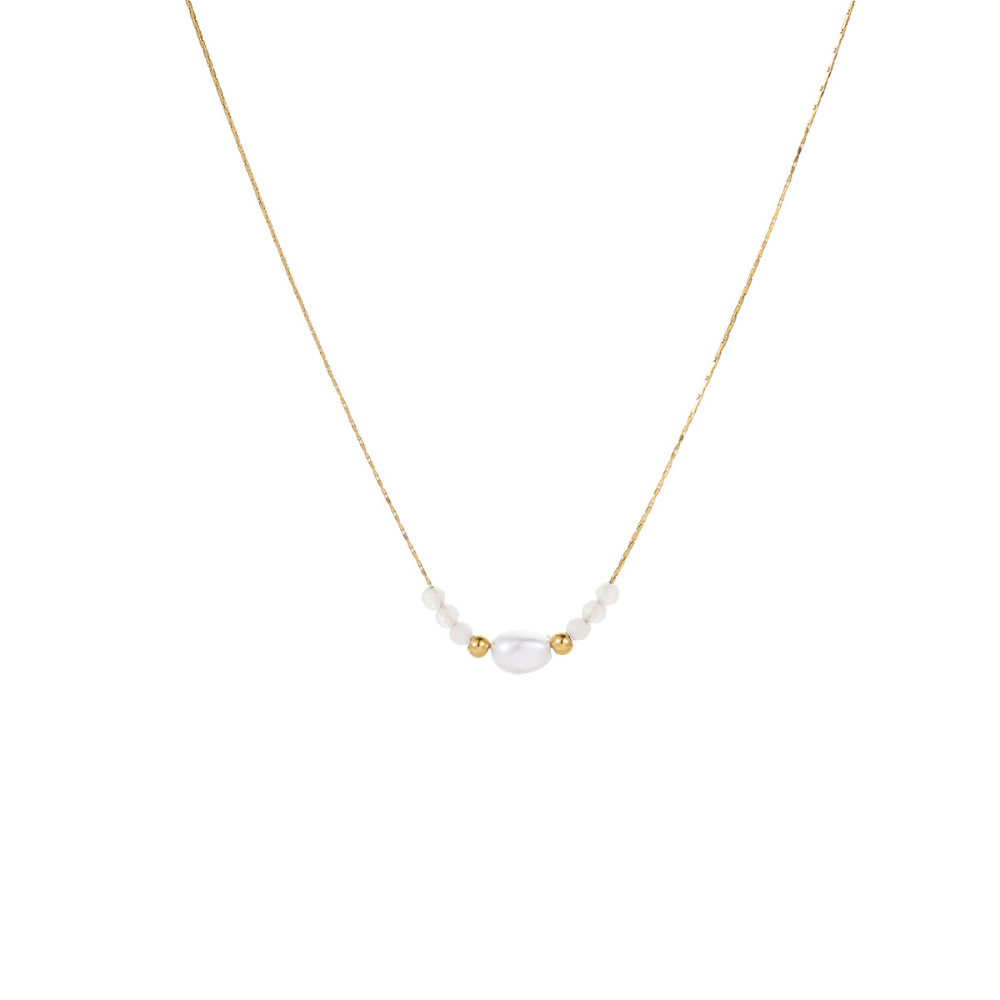 Colliers Pendentifs Pour Femmes En Acier Inoxydable Doré, Motif Fleur Douce Image5