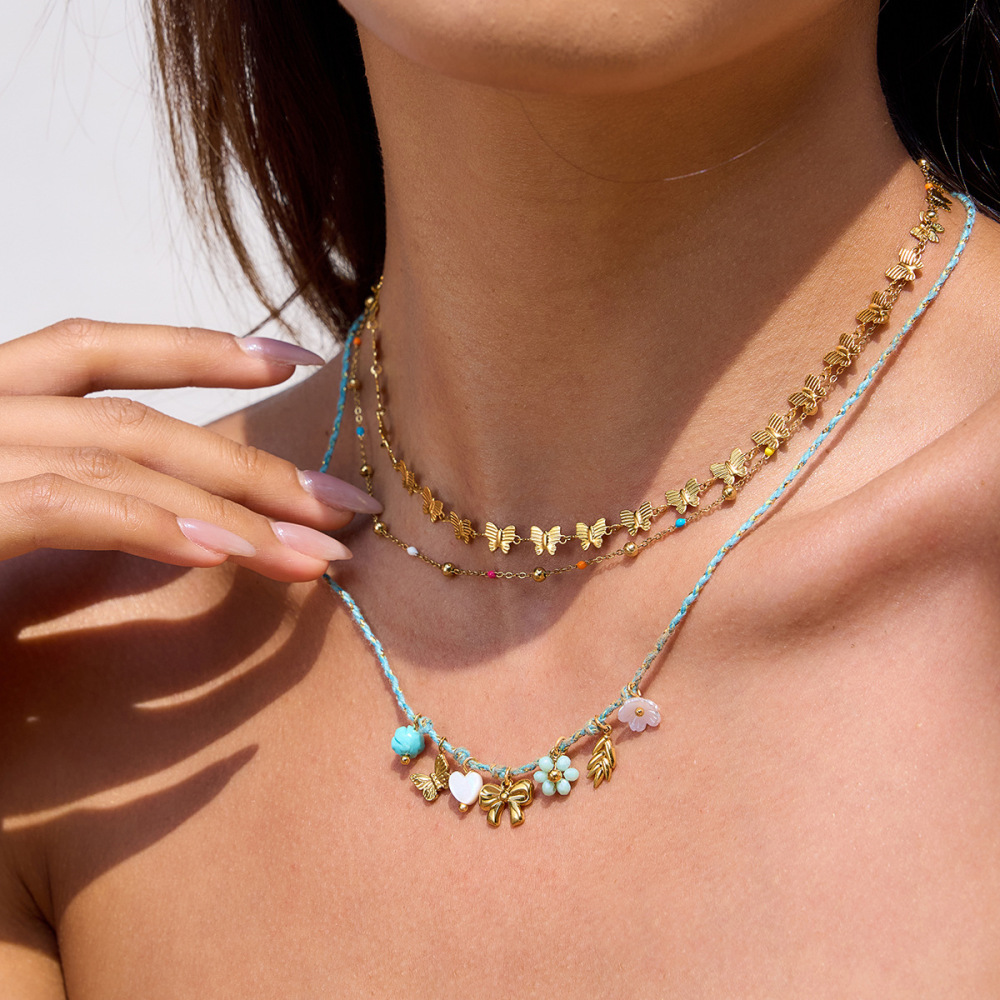 Collier Tressé À Fleurs De Vacances (1 Pièce) Image4