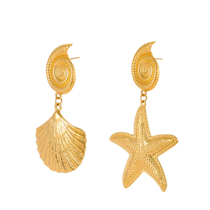 Boucles D'Oreilles Pendantes Pour Femmes, Motif Tortue De Vacances, En Acier Inoxydable, Étanches, Couleur Or. h5 Image6
