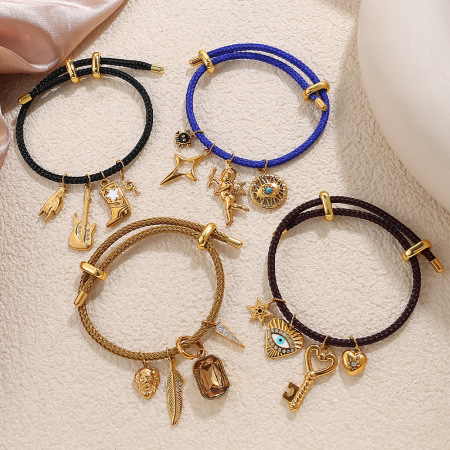 1 bracelet en corde réglable à faire soi-même
