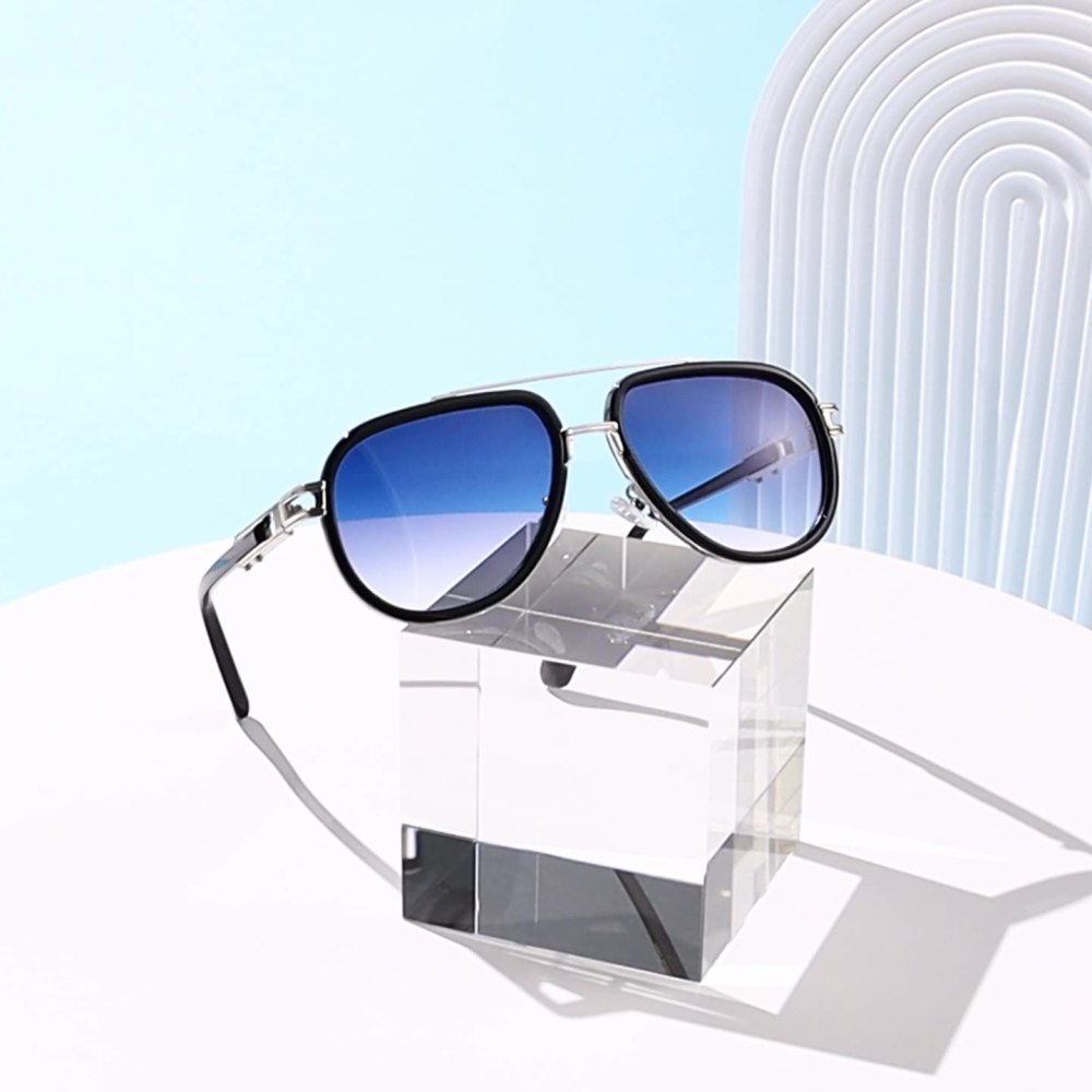 Lunettes De Soleil Pour Femmes De La Série Simple, Couleur Unie Et Décontractée Image6