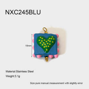 Pendentifs En Verre En Forme De Cœur, Série Romantique Diy h5 