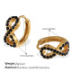 Petites boucles d'oreilles diamant noir Image9