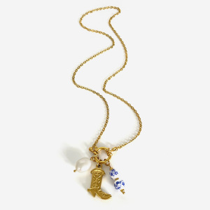 Collier Pendentif En Acier Inoxydable Imperméable Couleur Or (1 Pièce) h5 Image5