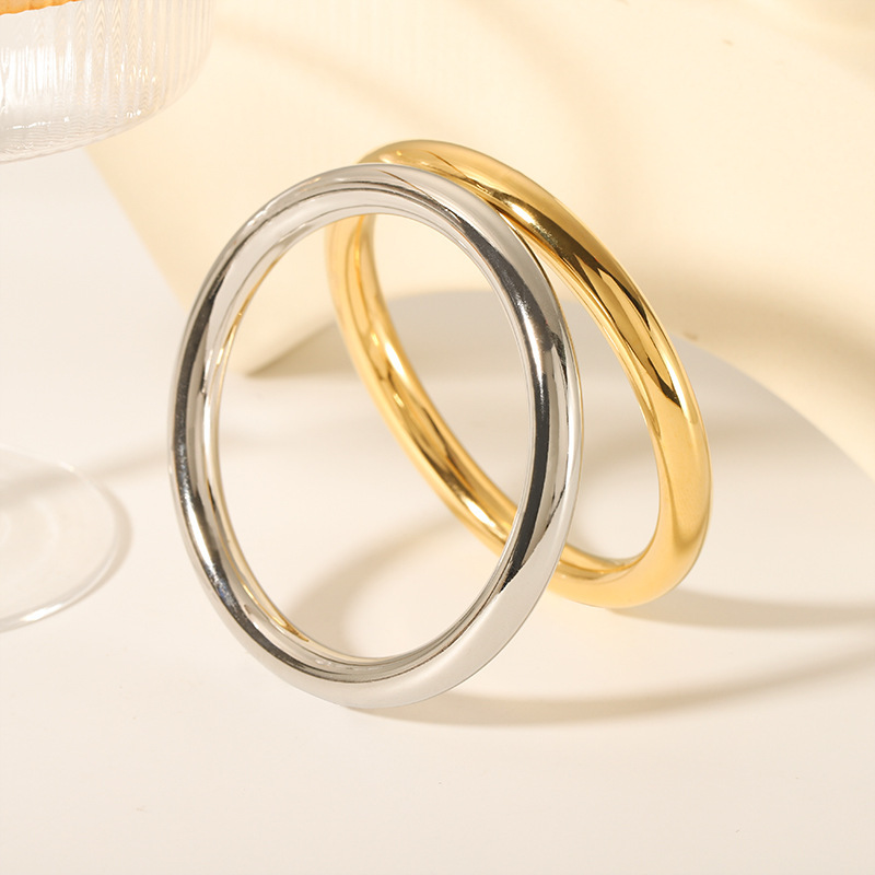 Bracelet Jonc Étanche En Acier Inoxydable Couleur Or (1 Pièce) Image3