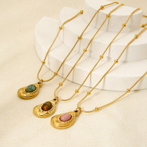 Colliers Pendentifs Étanches En Acier Inoxydable De La Série Classique Pour Femmes h5 Image3