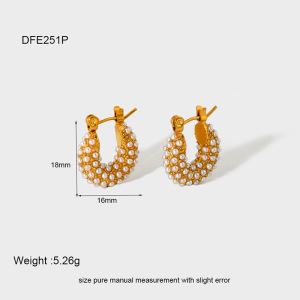 Boucles D'Oreilles Puces Élégantes En Acier Inoxydable Imperméable Pour Femmes, Collection Luxueuse h5 