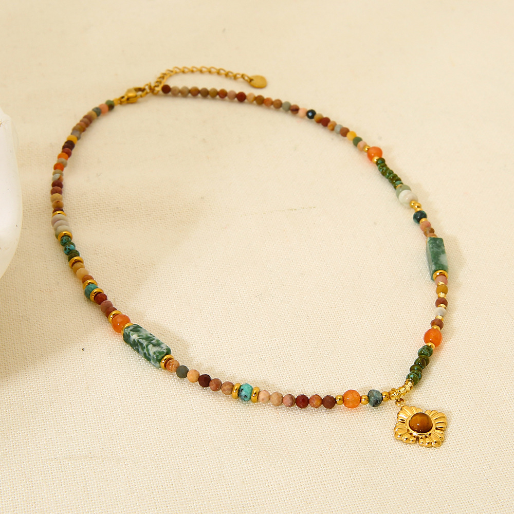 Colliers Pendentifs Pour Femmes, En Acier Inoxydable Étanche, Couleur Or, Collection Classique Image3