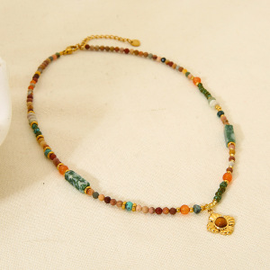 Colliers Pendentifs Pour Femmes, En Acier Inoxydable Étanche, Couleur Or, Collection Classique h5 Image3