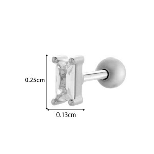 Boucles D'Oreilles Délicates En Forme De Croix En Cuivre Doré Et Zircon Pour Femme, 1 Pièce h5 Image2