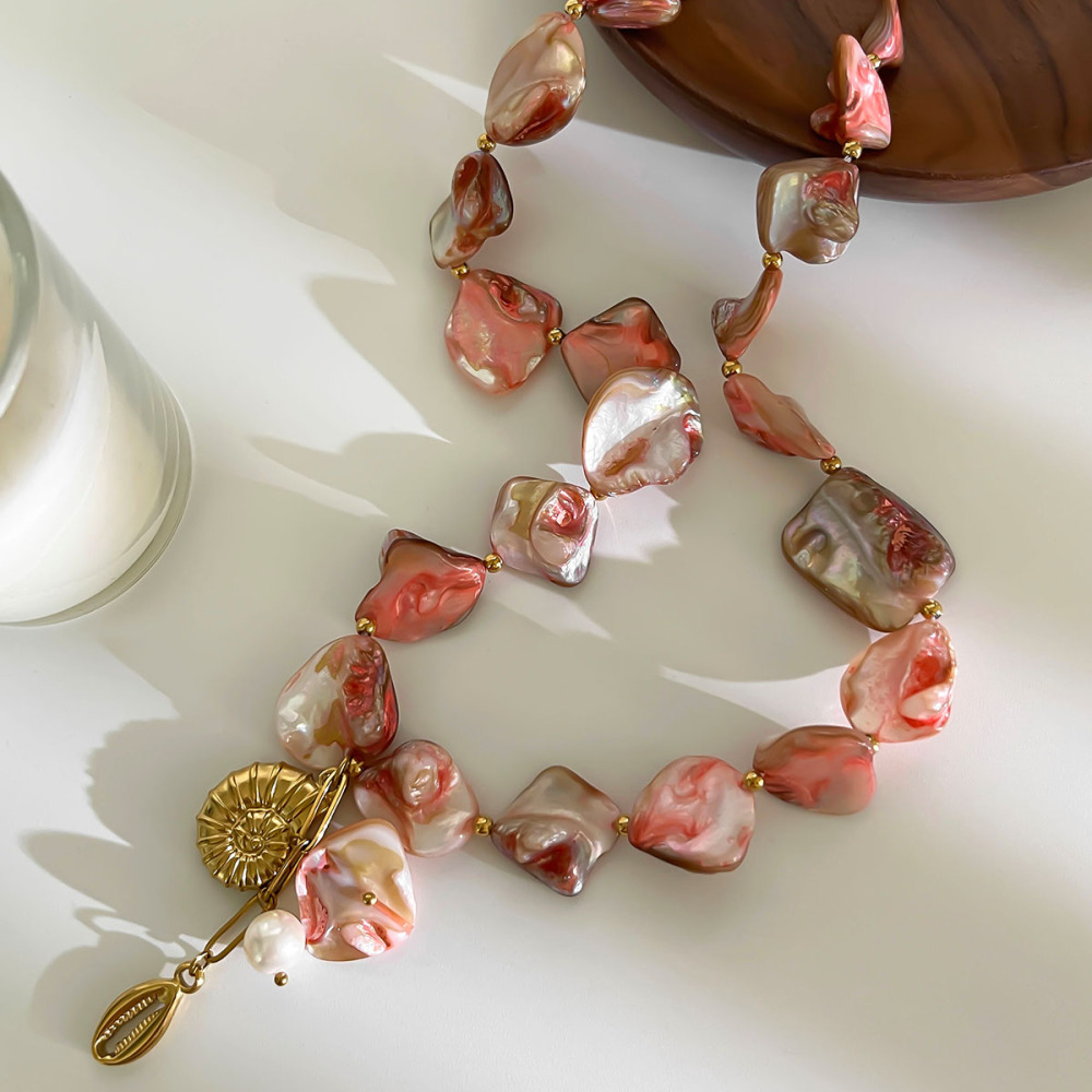 Collier Étanche En Acier Inoxydable Et Coquillage (1 Pièce) Image4