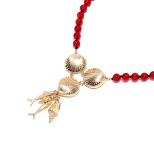 Collier De Perles En Alliage De Poisson 1 Pièce h5 Image3
