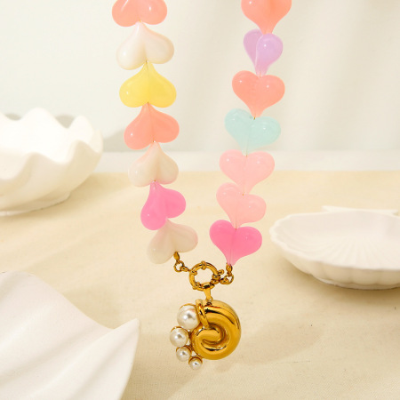 Collier romantique en perles acryliques, 1 pièce 2