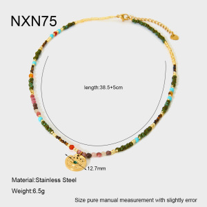 Colliers Pendentifs Pour Femmes En Pierres Naturelles Couleur Or h5 